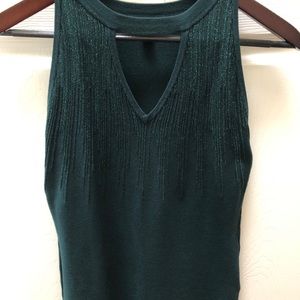 Le Chateau Sleeveless Top with metallic detail
